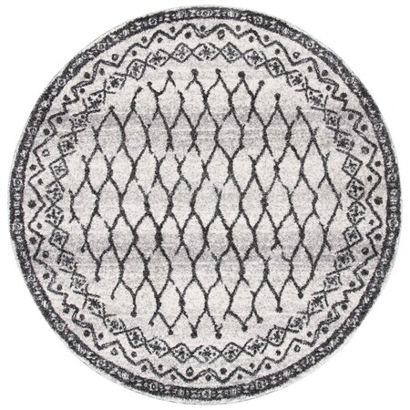 Safavieh Tunisia Power Loomed Round Area Rug Ivory & Black - 6 ft. -7 in. x 6 ft. -7 in. TUN760A-7R